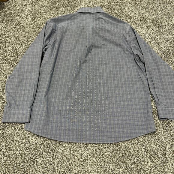 JOS A. BANK Navy Blue Striped Men's 100% Cotton Button Down Long Sleeve, Size XL - Picture 2 of 6